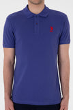 USPA Polo Shirt Men Royal Blue VR212 USPOM315 Single Color Horse US Polo Assn.