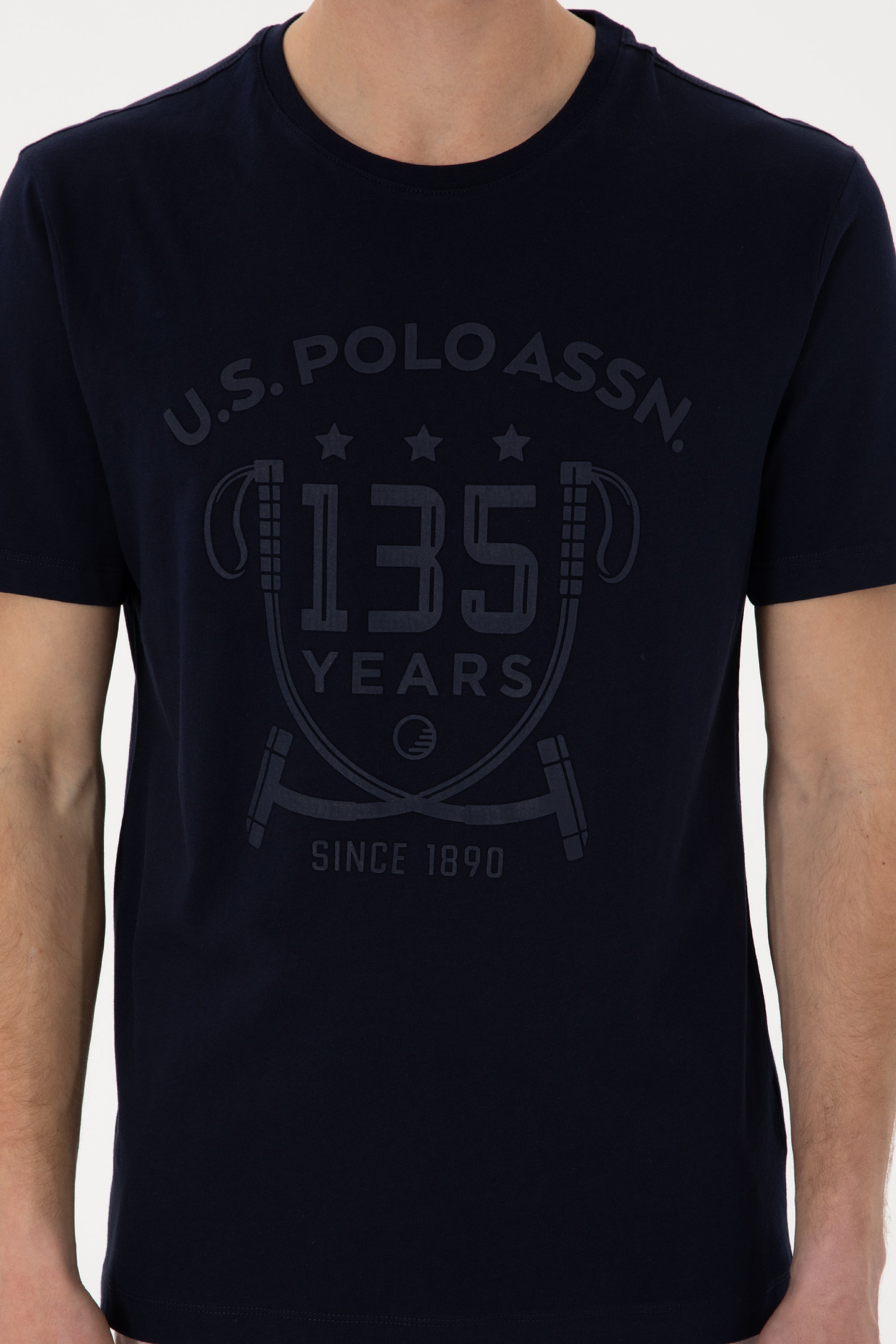 USPA Men T-Shirt T-Zeuns135 Navy VR033 USTSM073 US POLO ASSN.