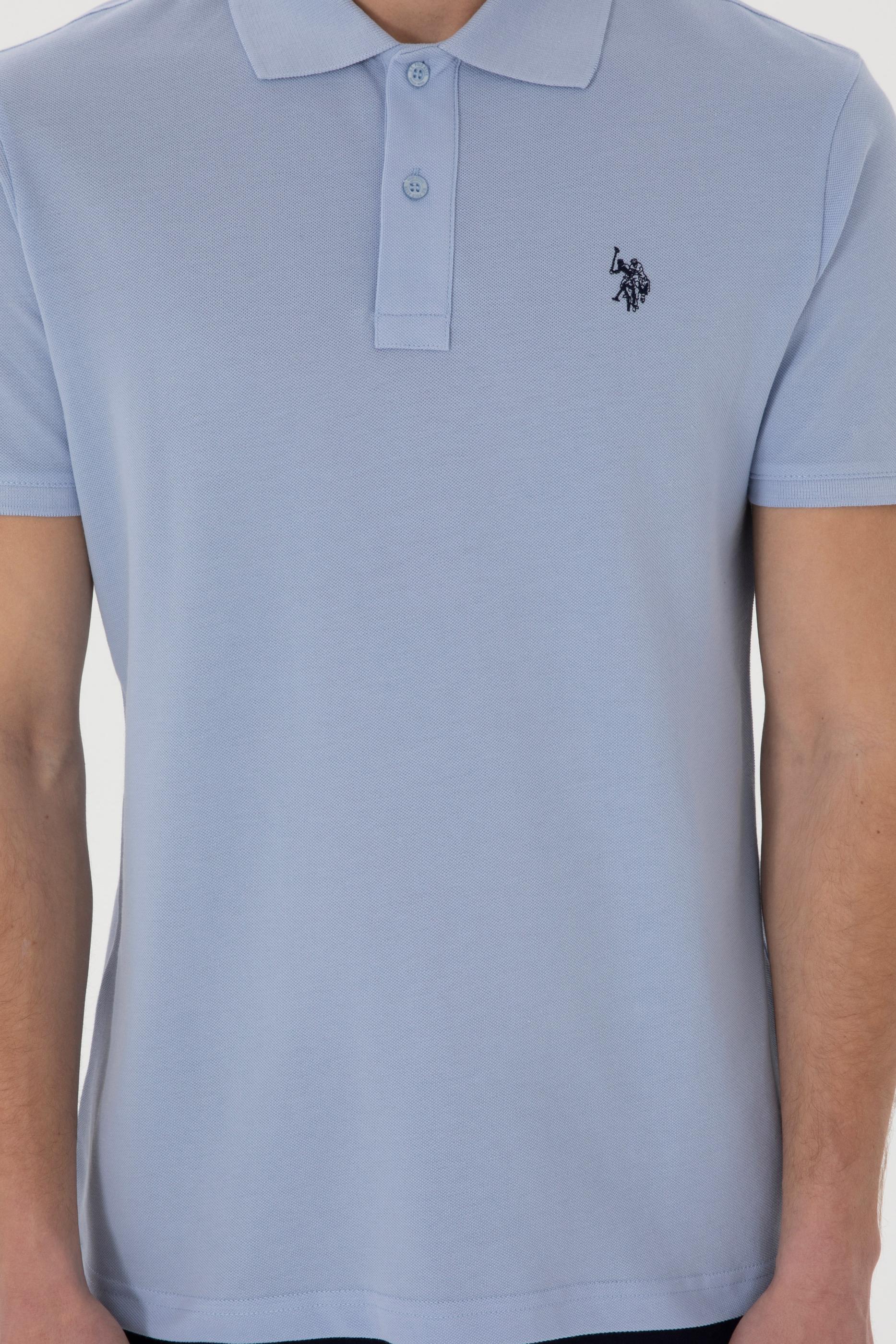USPA Polo Shirt Men  Light Blue VR003 USPOM305 Single Color Horse US Polo Assn.