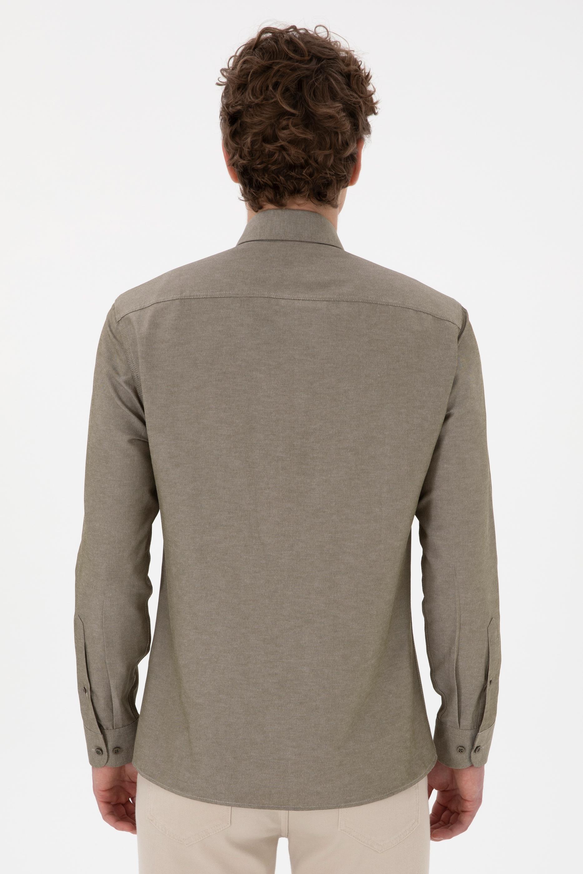 USPA Men Shirt Slim Full Sleeve Mink VR052 USPSH348 US Polo Assn.