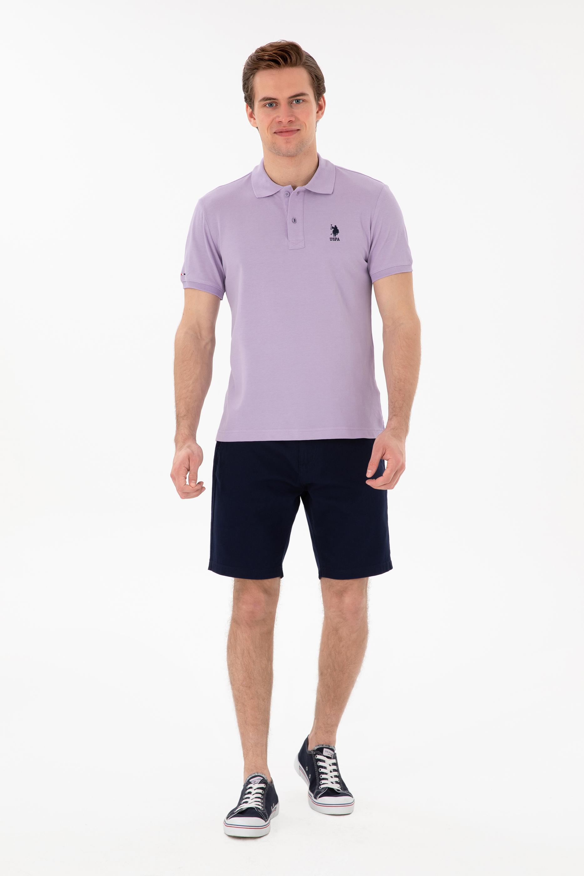 USPA Polo Shirt Men Lilac VR034 USPOM277 USPA LOGO US POLO ASSN.
