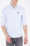 US Polo Assn. Men Shirt Slim Full Sleeve Light Blue VR003 USPSH325 USPA