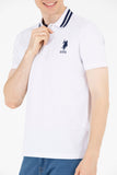 US Polo Assn. White Men Polo Shirt Big Pony Logo Number 3 VR013 USPOM195 USPA