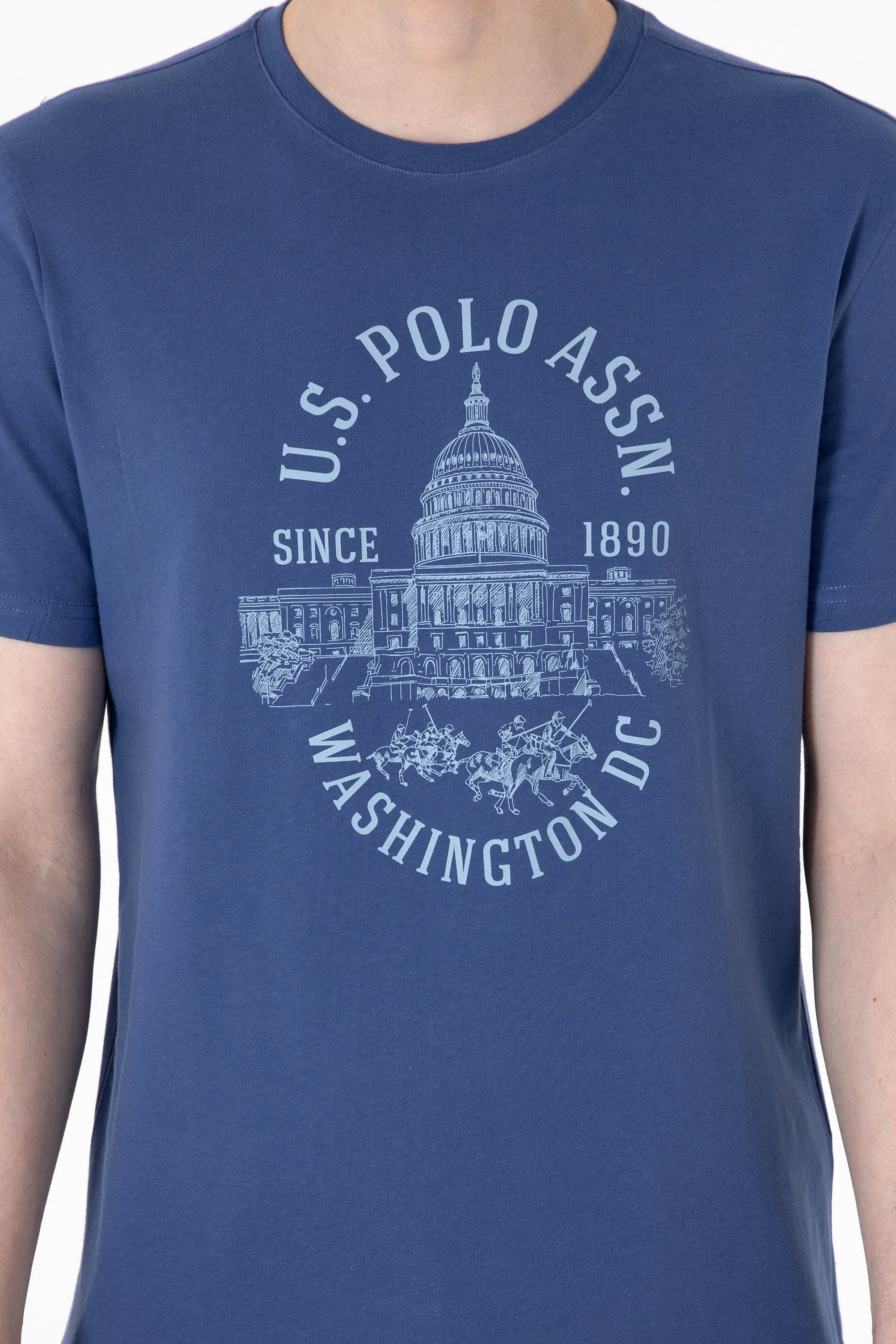 USPA Men T-Shirt USPA Wahing Out Door Navy VR059 USTSM071 US POLO ASSN.