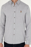 USPA Men Shirt Cedro S F/S Grey VR024 USPSH368 US Polo Assn.