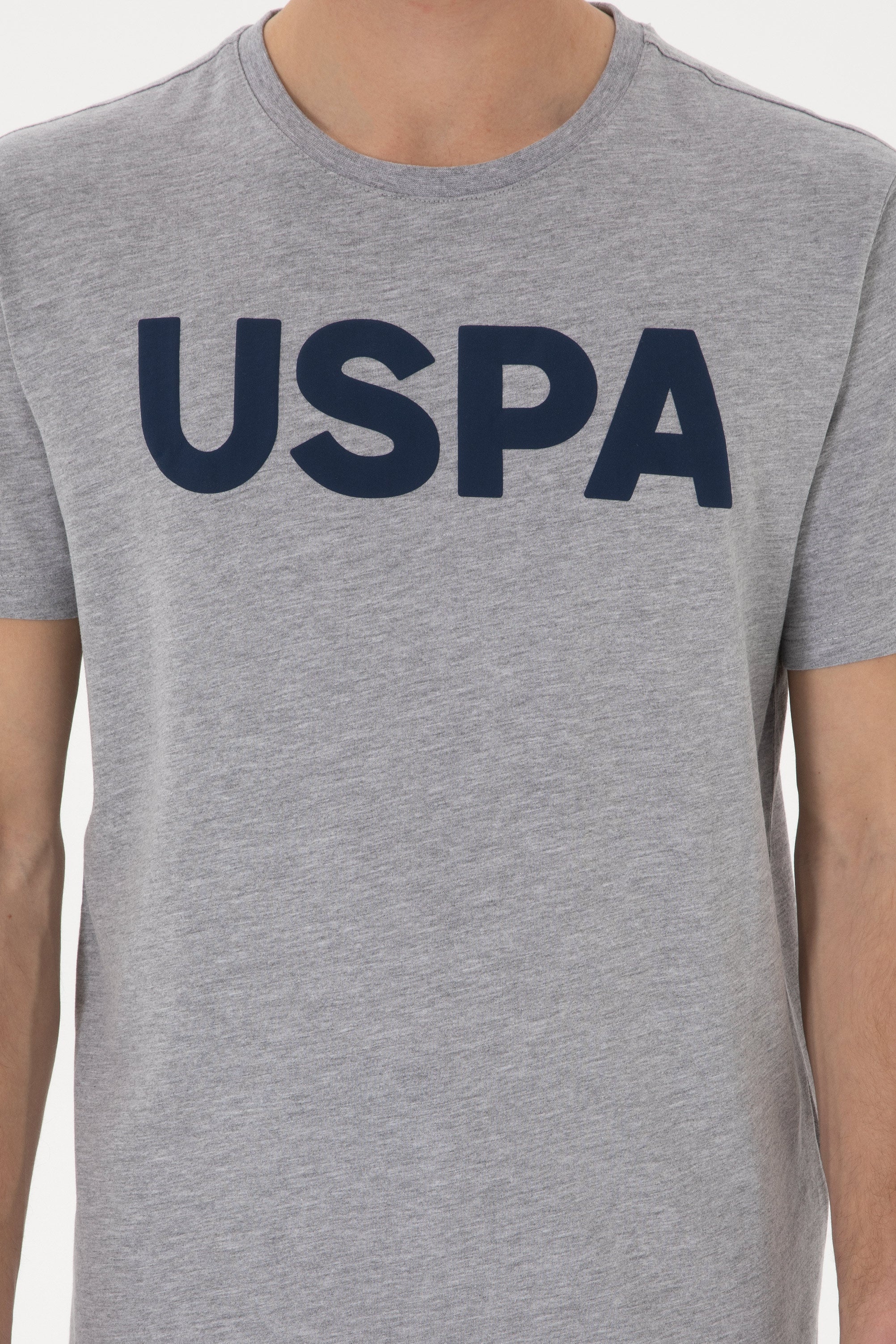 USPA Men T-Shirt USPA Geartiy Grey Melange VR086 USTSM070 US POLO ASSN.