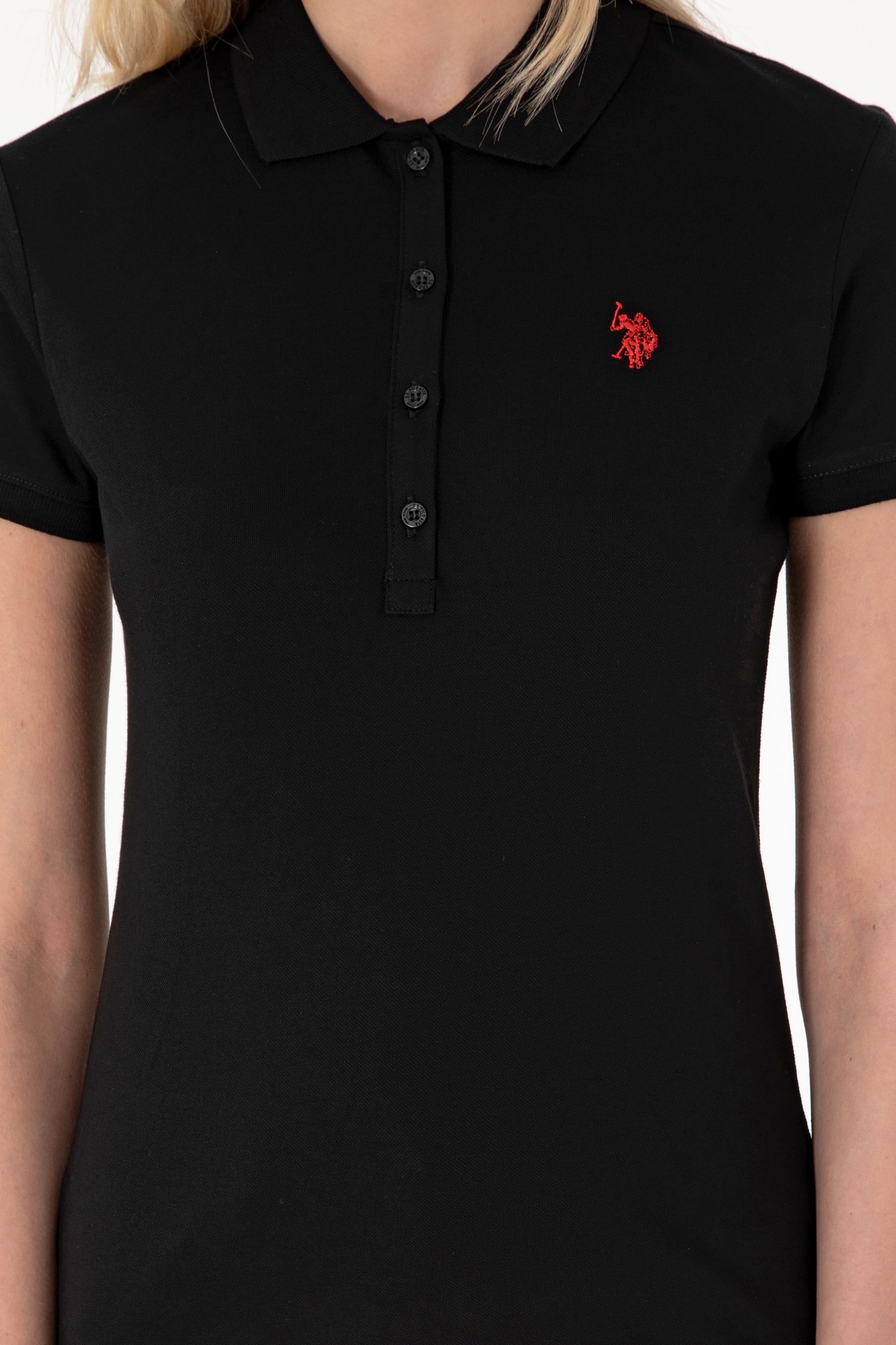 USPA Polo Shirt Women Black VR046 USPOW074 SCL US Polo Assn.