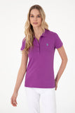 USPA Polo Shirt Women Violet VR037 USPOW077 SCL US Polo Assn.