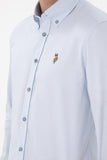 USPA Men Shirt Cedcolor Slim Full Sleeve Light Blue VR003 USPSH354 US Polo Assn.
