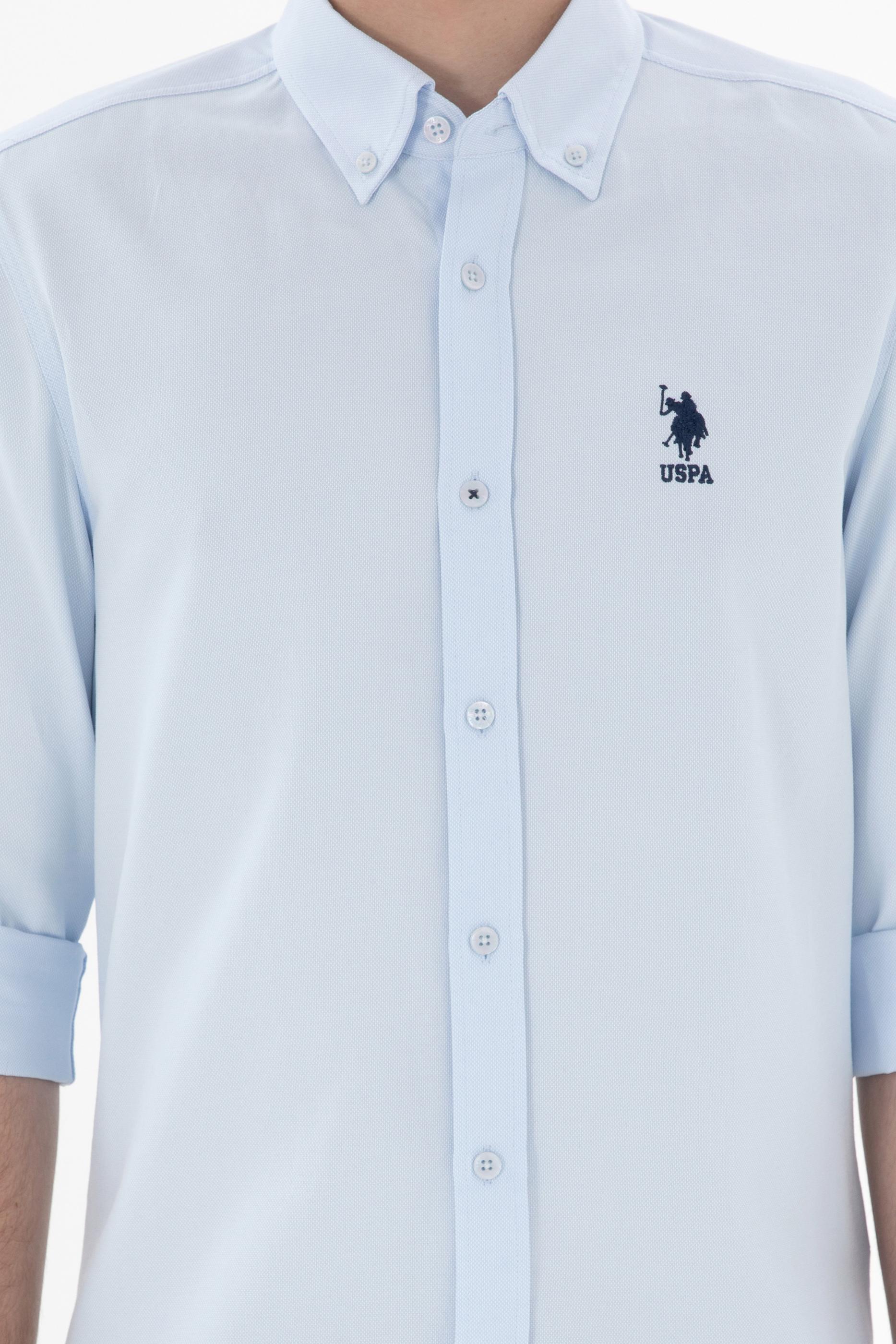 USPA Men Shirt Nova Slim Fit Light Blue VR003 USPSH367 US Polo Assn.