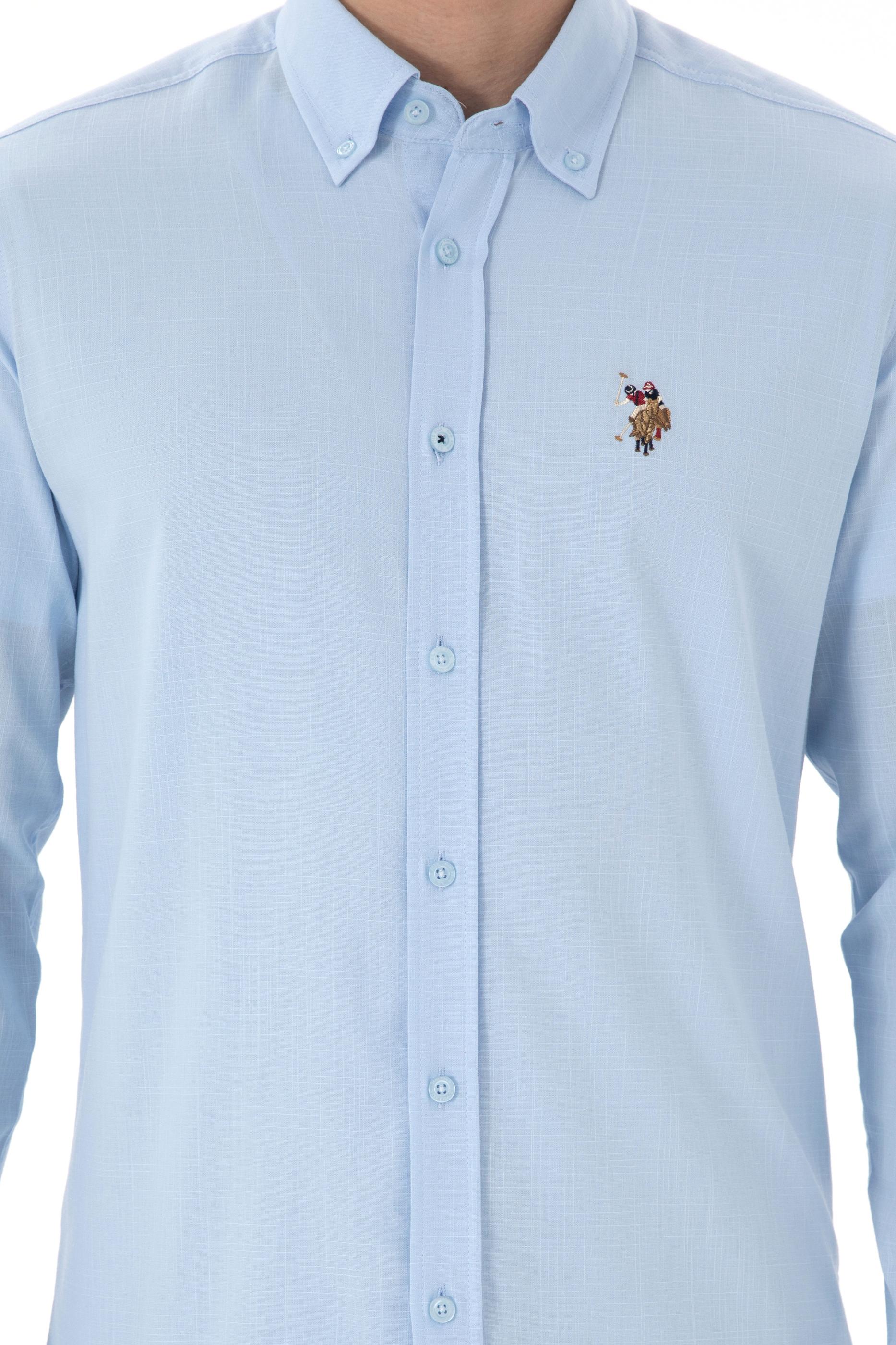 USPA Men Shirt Enzo Regular Full Sleeve Light Blue VR003 USPSH363 US Polo Assn.