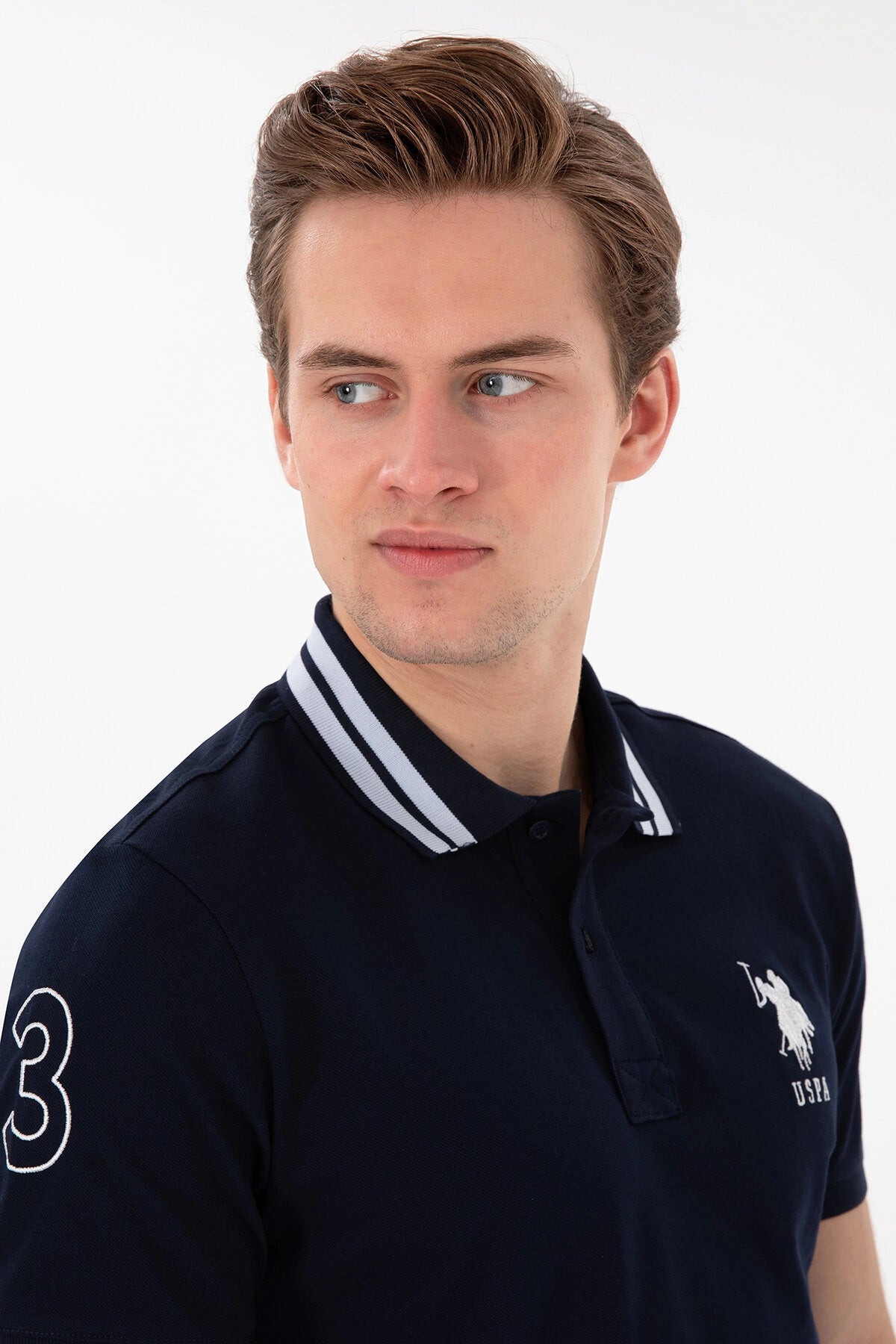 USPA Men Polo Shirt USPA Big Logo Navy VR033 USPOM302 US POLO ASSN.