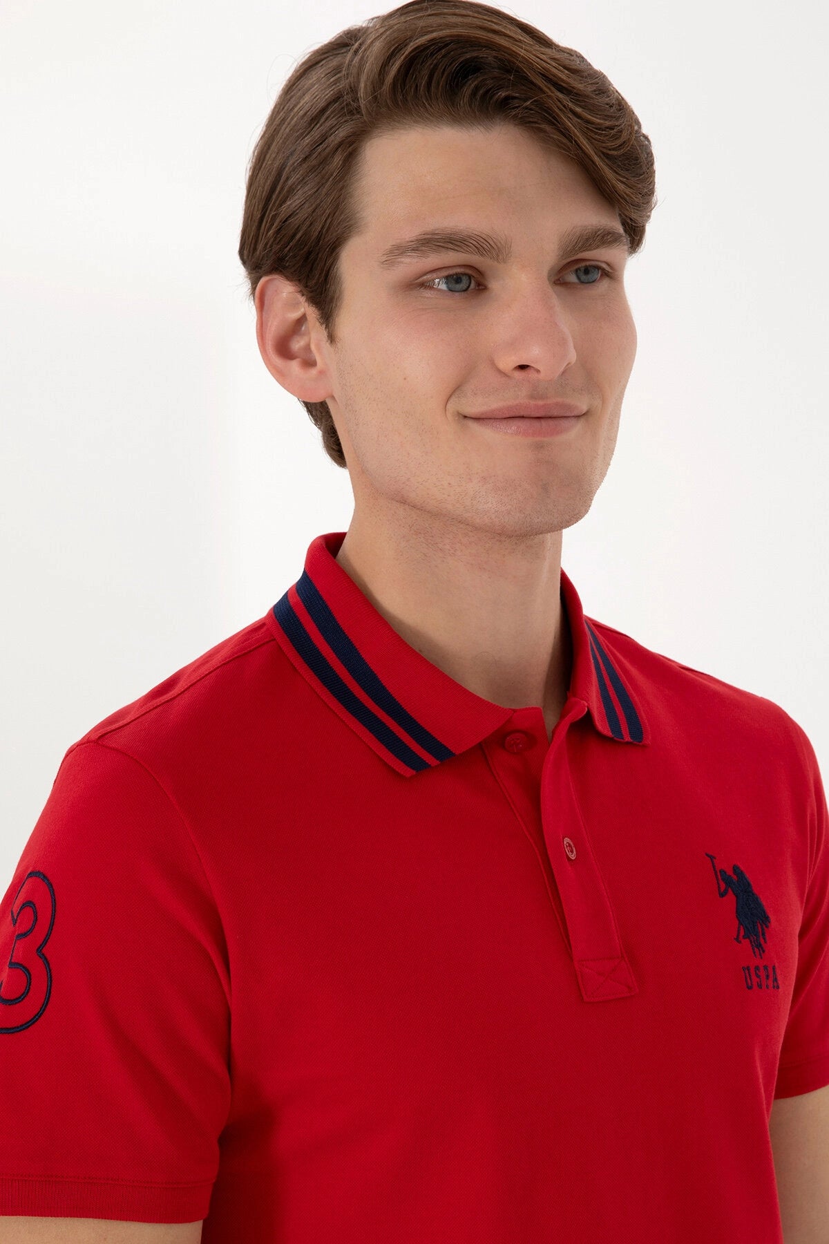 USPA Men Polo Shirt USPA Big Logo Red VR030 USPOM282 US POLO ASSN.