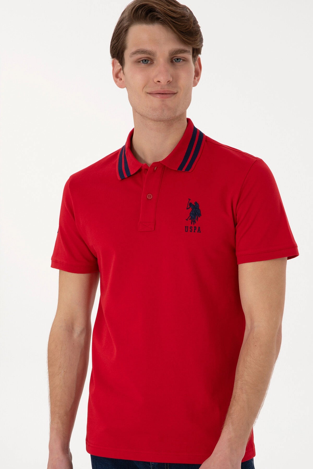 USPA Men Polo Shirt USPA Big Logo Red VR030 USPOM282 US POLO ASSN.