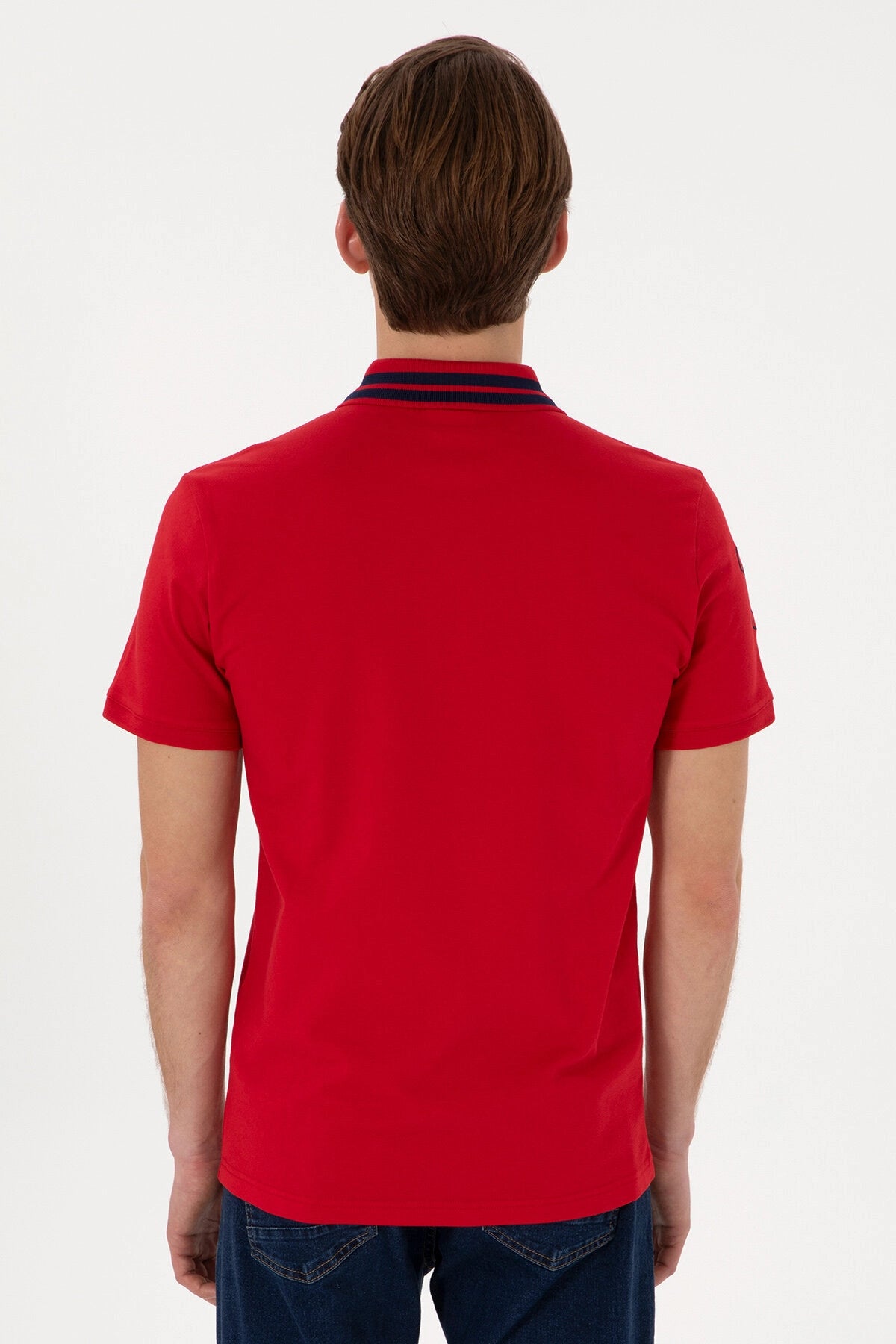 USPA Men Polo Shirt USPA Big Logo Red VR030 USPOM282 US POLO ASSN.