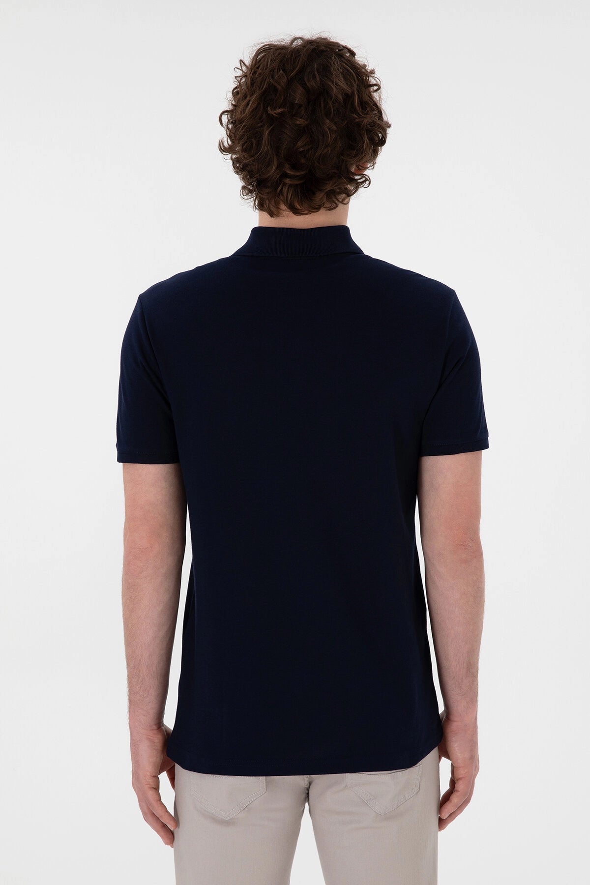 USPA Polo Shirt Men Navy VR033 USPOM304 Single Color Horse US Polo Assn.