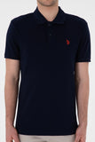 USPA Polo Shirt Men Navy VR033 USPOM304 Single Color Horse US Polo Assn.