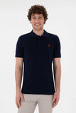 USPA Polo Shirt Men Navy VR033 USPOM304 Single Color Horse US Polo Assn.