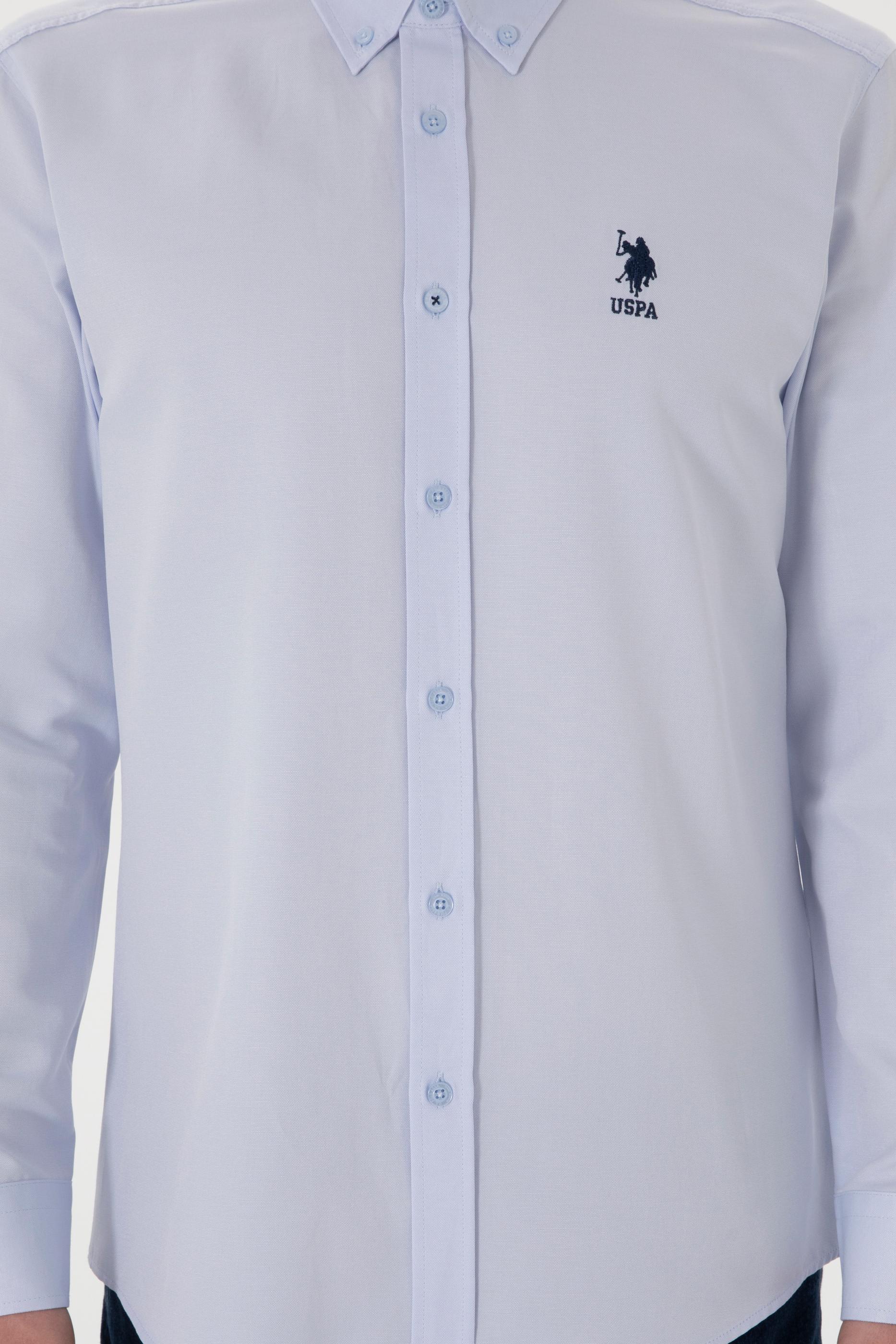 USPA Men Shirt Gox Regular Full Sleeve Light Blue VR003 USPSH366 US Polo Assn.