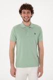 USPA Polo Shirt Men Water Green VR048 USPOM290 Single Color Horse US Polo Assn.