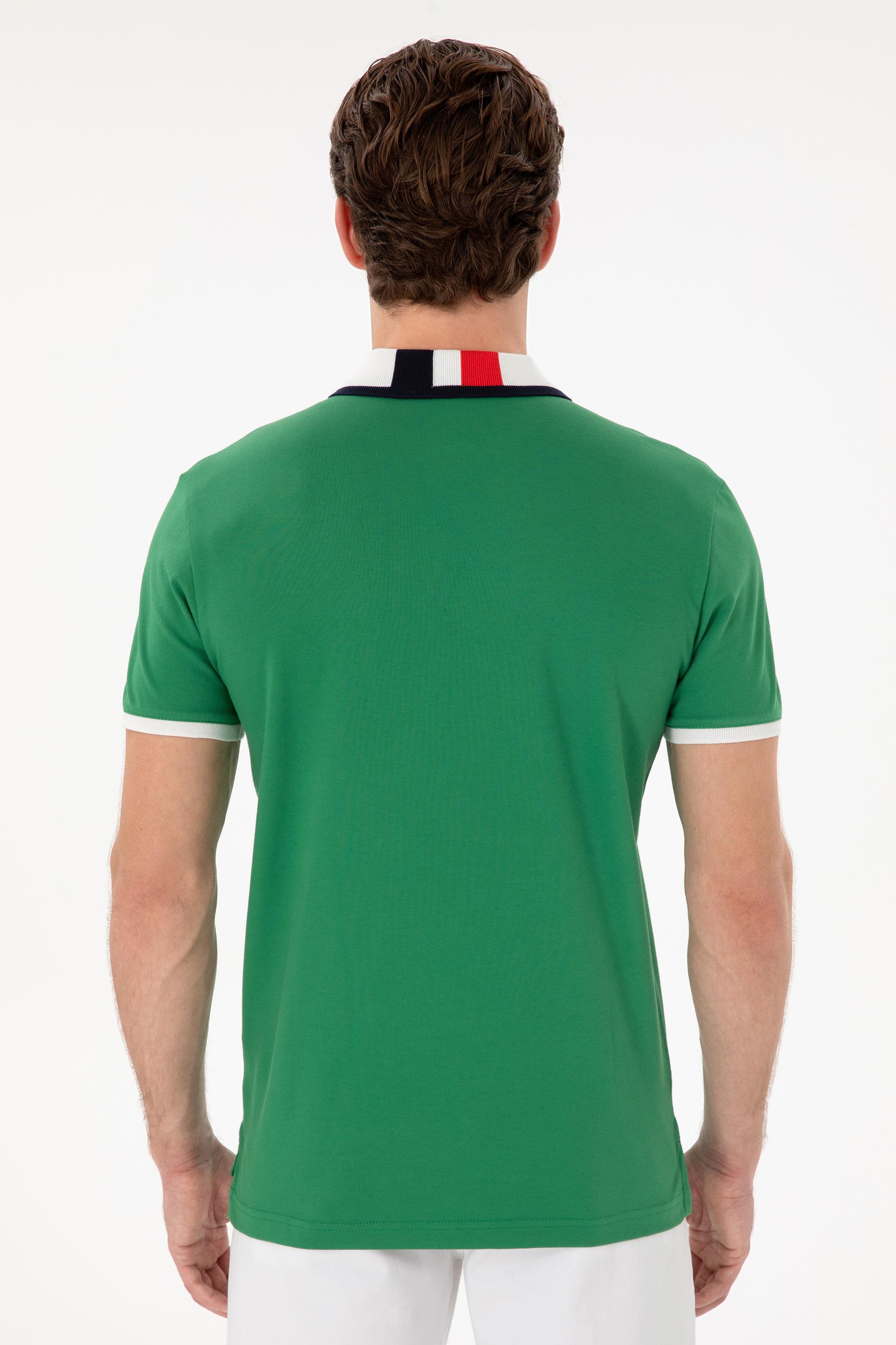 USPA Men Polo Green VR054 USPOM310 Regular Multi Color Horse U.S. Polo Assn.