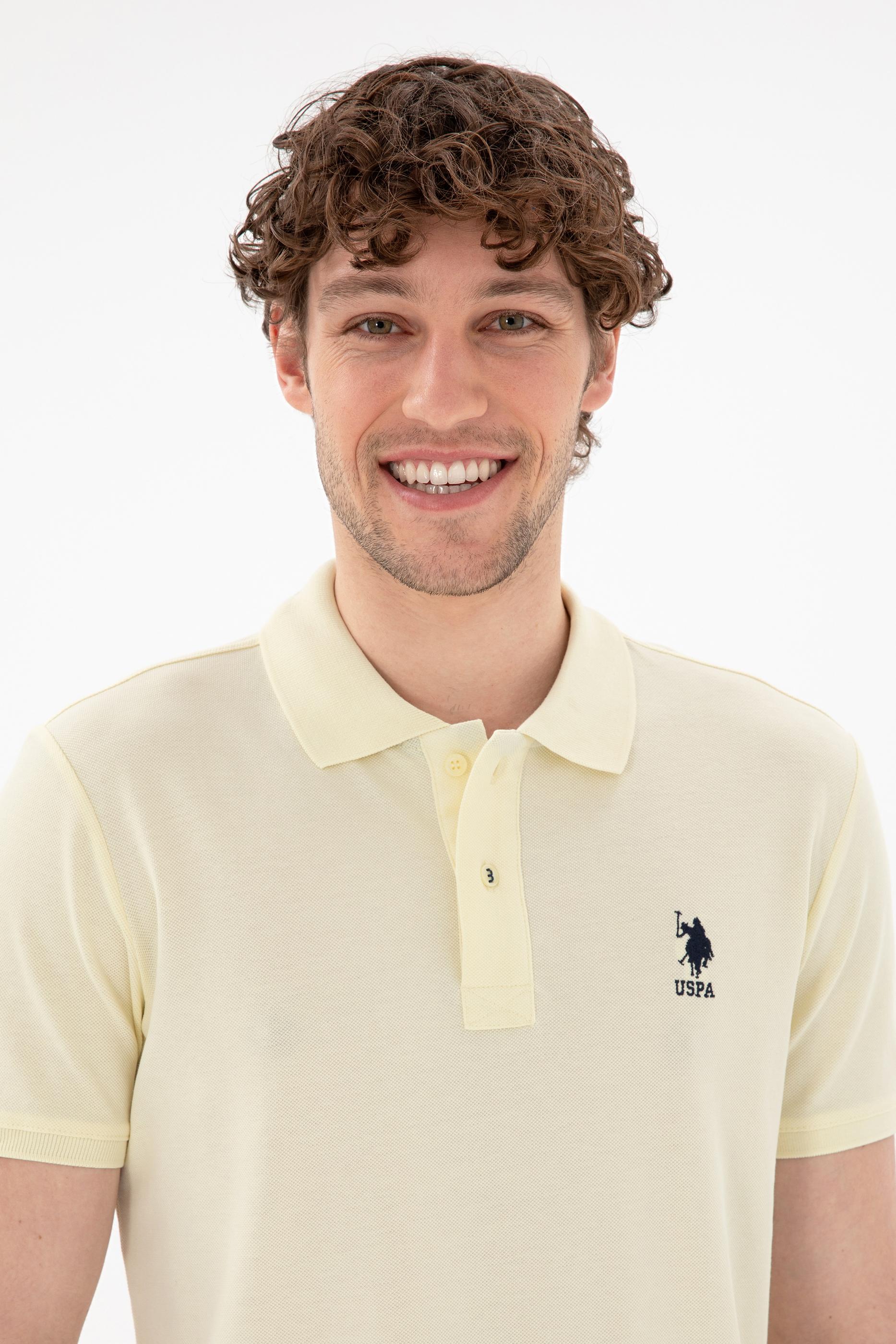 USPA Polo Shirt Men Lemon VR035 USPOM276 USPA LOGO US POLO ASSN.