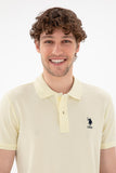 USPA Polo Shirt Men Lemon VR035 USPOM276 USPA LOGO US POLO ASSN.