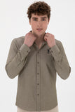 USPA Men Shirt Slim Full Sleeve Mink VR052 USPSH348 US Polo Assn.