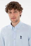USPA Men Shirt Nova Slim Fit Light Blue VR003 USPSH367 US Polo Assn.