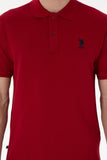 USPA Polo Shirt Men Bordeaux VR014 USPOM278 USPA LOGO US POLO ASSN.