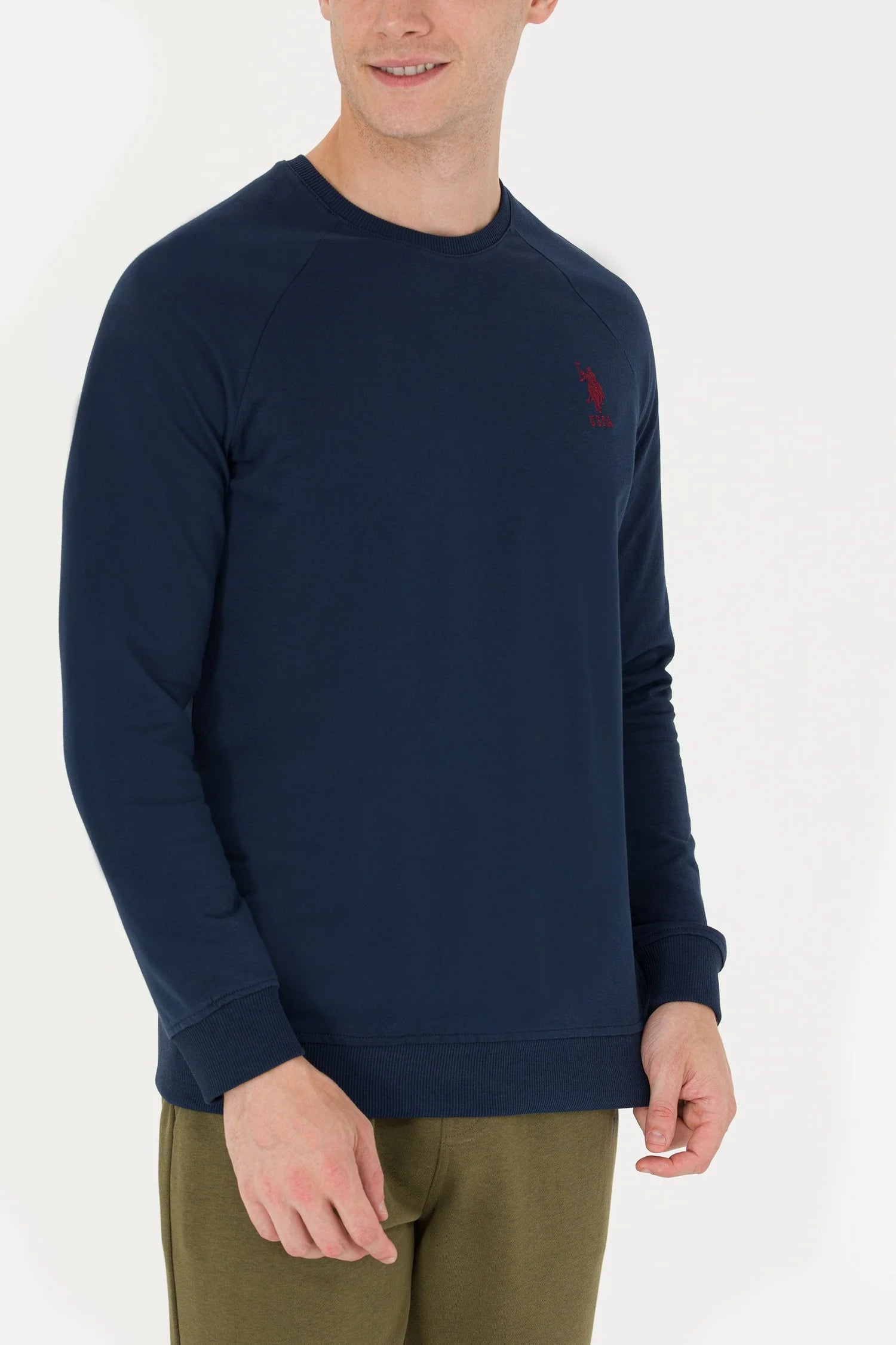 USPA Men Jumper R/Neck Dark Blue VR032 USPJR370 US POLO ASSN.
