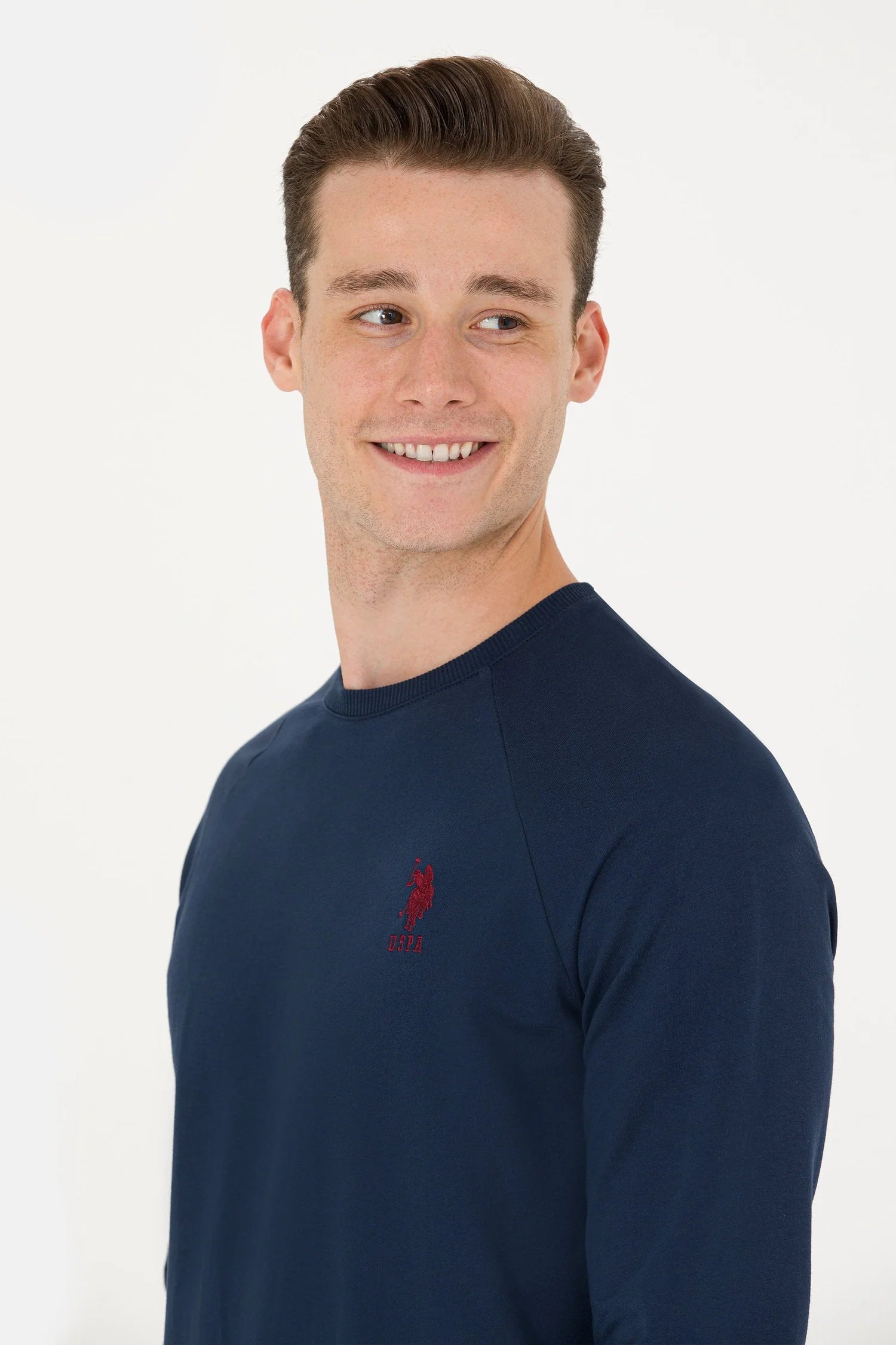 USPA Men Jumper R/Neck Dark Blue VR032 USPJR370 US POLO ASSN.