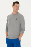 USPA Men Jumper R/Neck Grey Mélange VR086 USPJR367 US POLO ASSN.