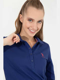 USPA Women Polo Full Sleeve Royal Blue VR212 USPOW061