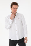 USPA Men Shirt Cedcolor Slim Full Sleeve White VR013 USPSH360 US Polo Assn.