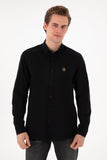 USPA Men Shirt Enzo Regular Full Sleeve Black VR046 USPSH362 US Polo Assn.