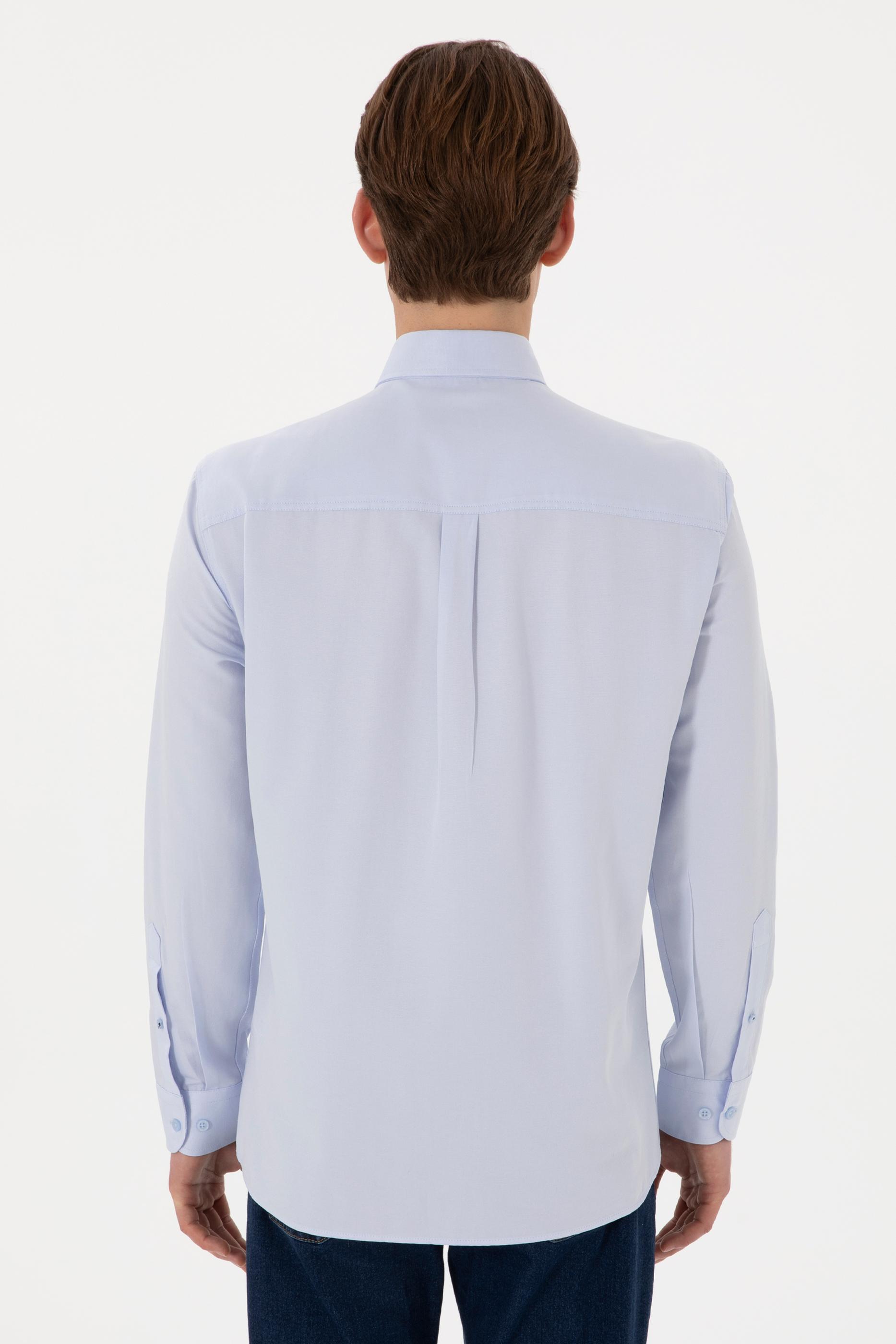 USPA Men Shirt Gox Regular Full Sleeve Light Blue VR003 USPSH366 US Polo Assn.