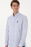 USPA Men Shirt Gox Regular Full Sleeve Light Blue VR003 USPSH366 US Polo Assn.