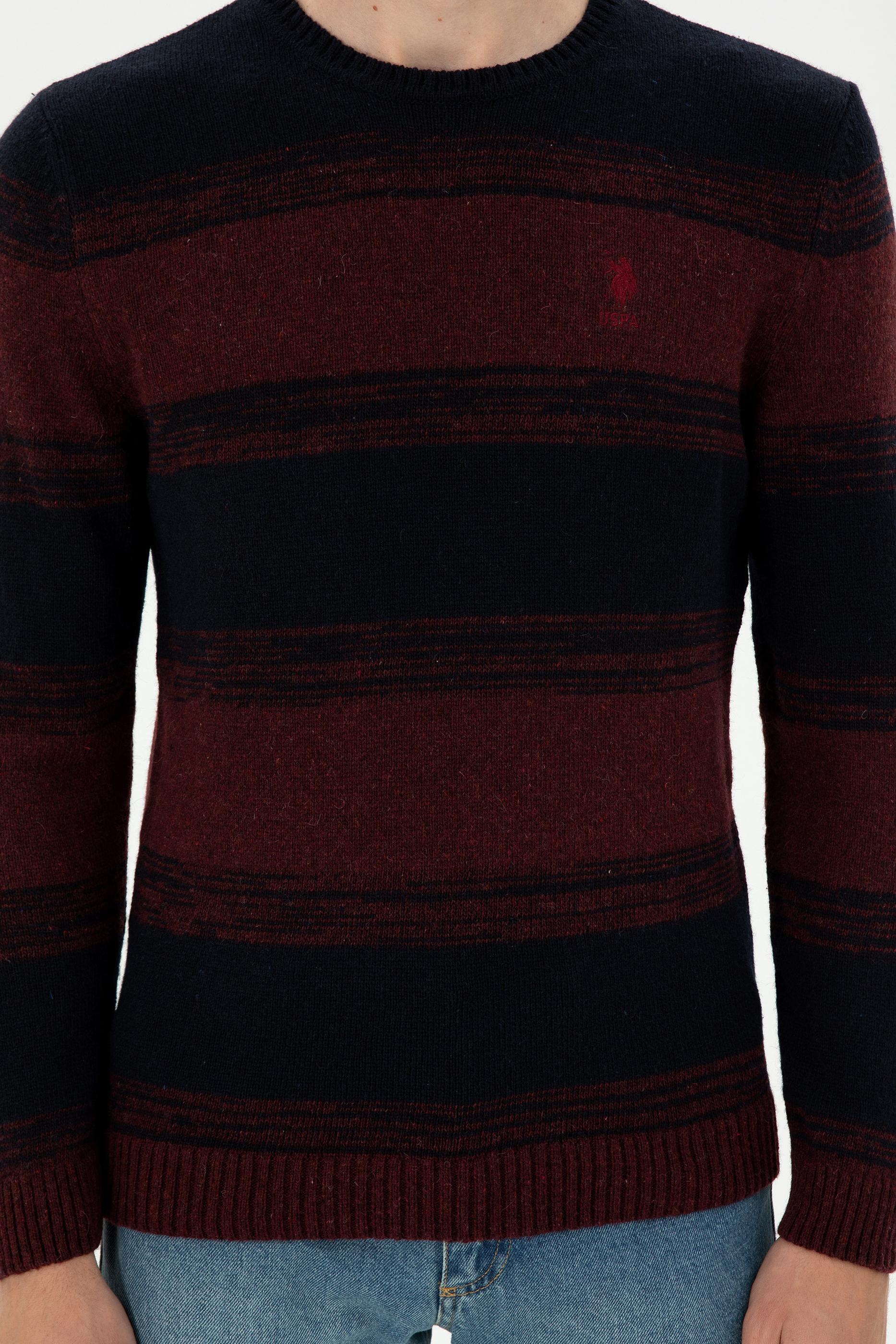 USPA Men Jumper R/Neck Bordeaux VR014 USPJR382 US POLO ASSN.