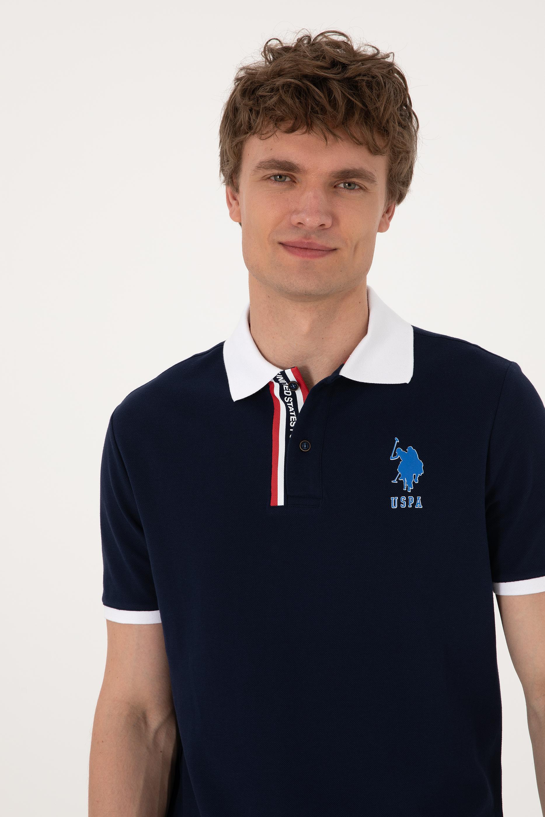USPA Polo Shirt Men T-Olfar135 Navy VR033 USPOM323 USPA LOGO US POLO ASSN.
