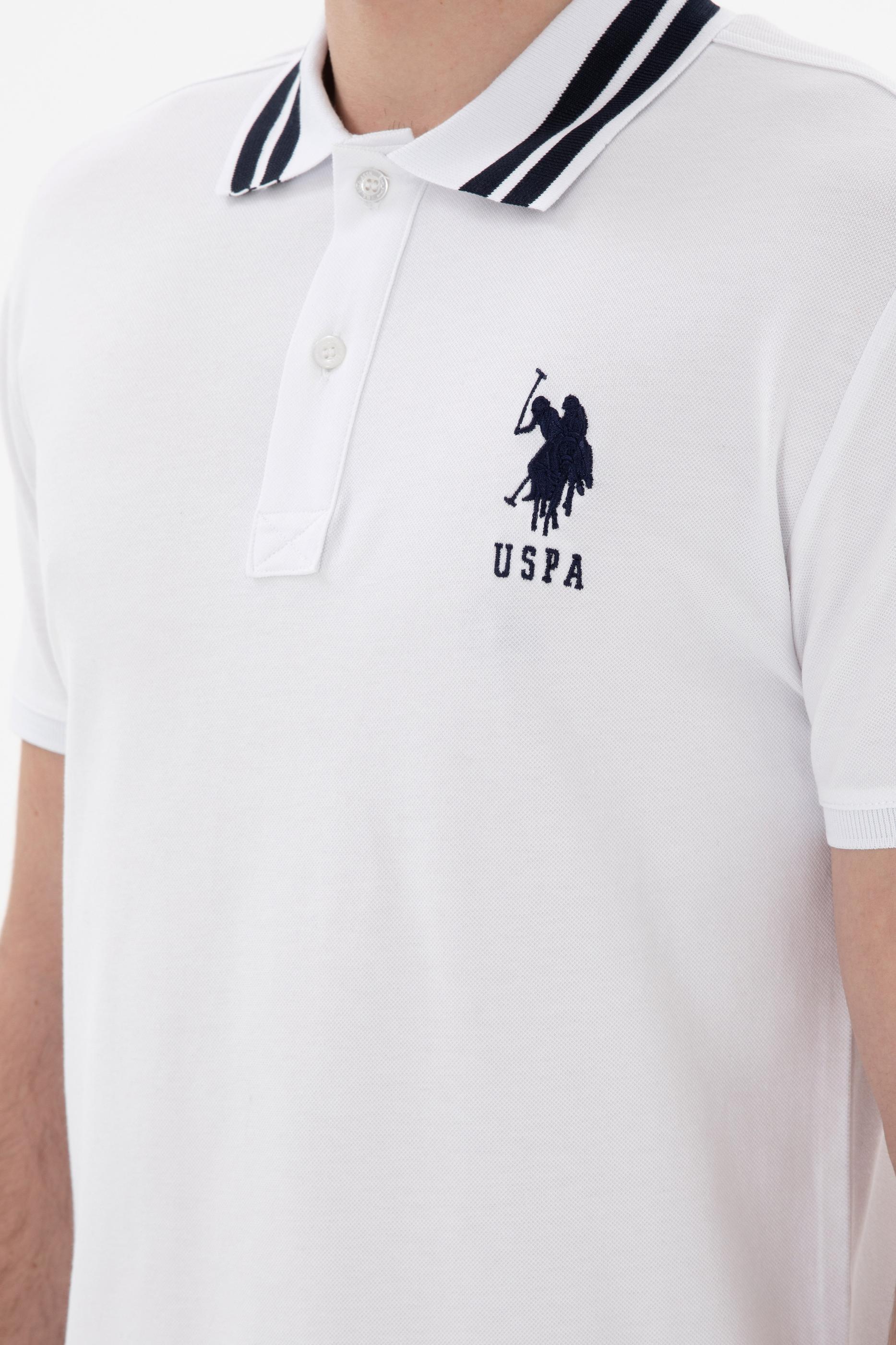 USPA Men Polo Shirt USPA Big Logo White VR013 USPOM296 US POLO ASSN.