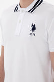 USPA Men Polo Shirt USPA Big Logo White VR013 USPOM296 US POLO ASSN.