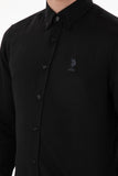 USPA Men Shirt Gox Slim Full Sleeve Black VR046 USPSH365 US Polo Assn.