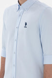USPA Men Shirt Nova Slim Fit Light Blue VR003 USPSH367 US Polo Assn.