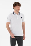 USPA Men Polo Shirt USPA Big Logo White VR013 USPOM296 US POLO ASSN.