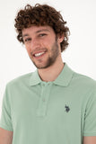 USPA Polo Shirt Men Water Green VR048 USPOM290 Single Color Horse US Polo Assn.