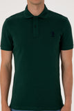 USPA Polo Shirt Men Dark Green VR079 USPOM284 USPA LOGO US POLO ASSN.