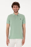 USPA Polo Shirt Men Water Green VR048 USPOM290 Single Color Horse US Polo Assn.