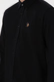 USPA Men Shirt Enzo Regular Full Sleeve Black VR046 USPSH362 US Polo Assn.