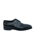 Federico Luciani Siyah Antik Leather Laceup Shoe Men